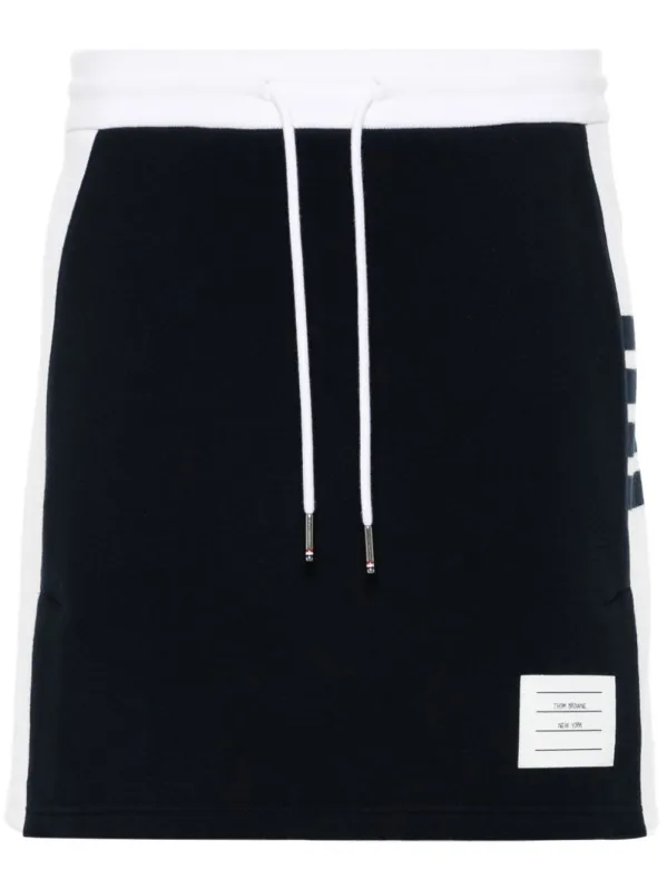 MINI SKIRT W/ ENGINEERED 4 BAR IN BLOCKED CLASSIC SOLID CLASSIC LOOPBACK JERSEY sold by Lord & Taylor