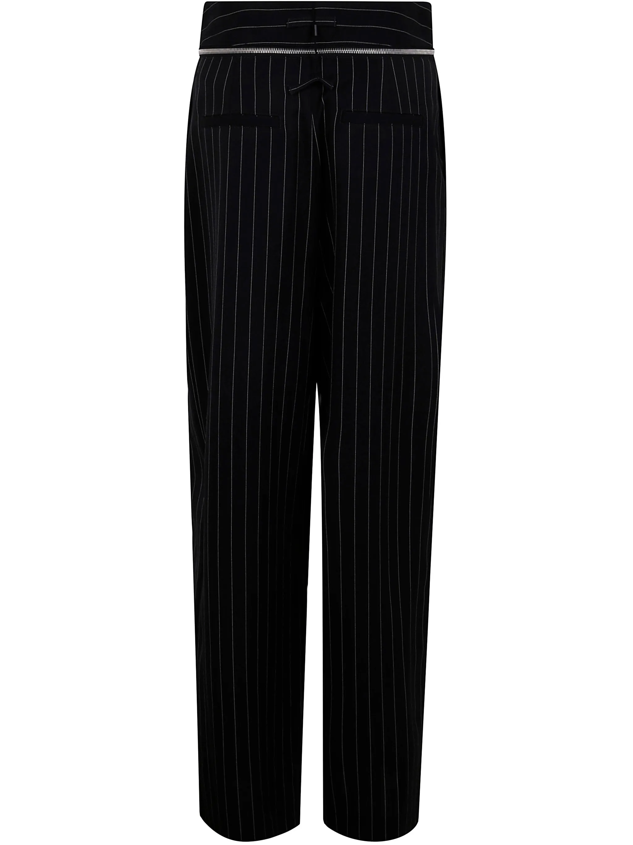 PINSTRIPE WOOL TAILORED TROUSER WITH ZIP OFF BELT sold by Lord & Taylor product image thumbnail 2