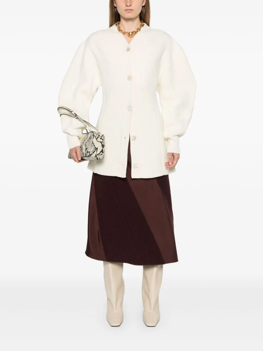 WOMAN`S LONG SLEEVES V-NECK LONG CARDIGAN sold by Lord & Taylor product image thumbnail 4