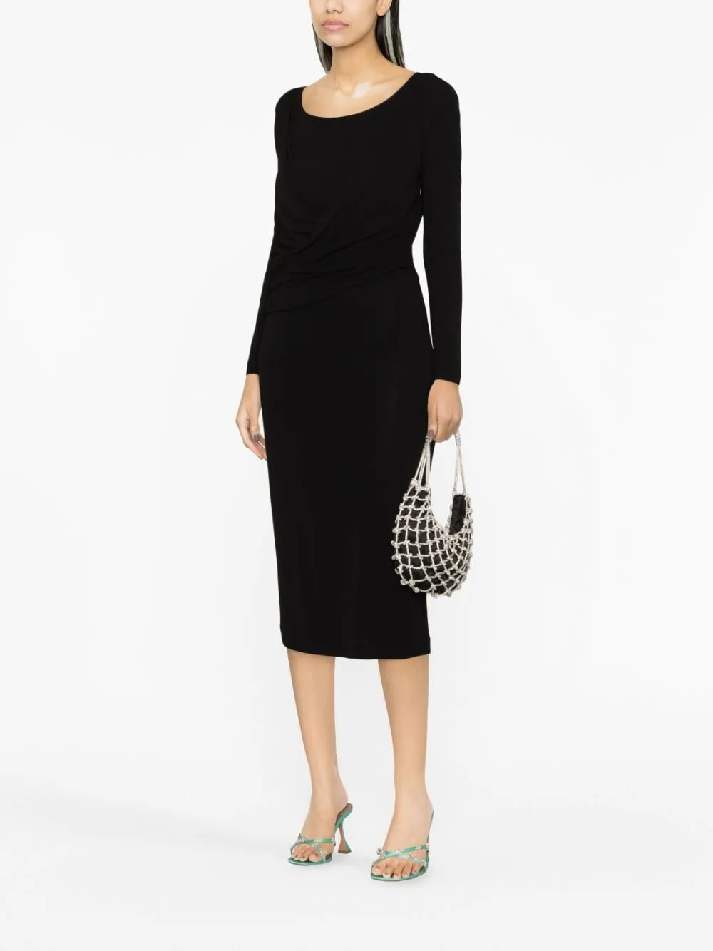 LONG SLEEVES V NECK MIDI DRESS sold by Lord & Taylor product image thumbnail 5