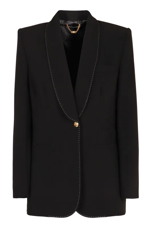 SINGLE-BREASTED VISCOSE BLAZER sold by Lord & Taylor