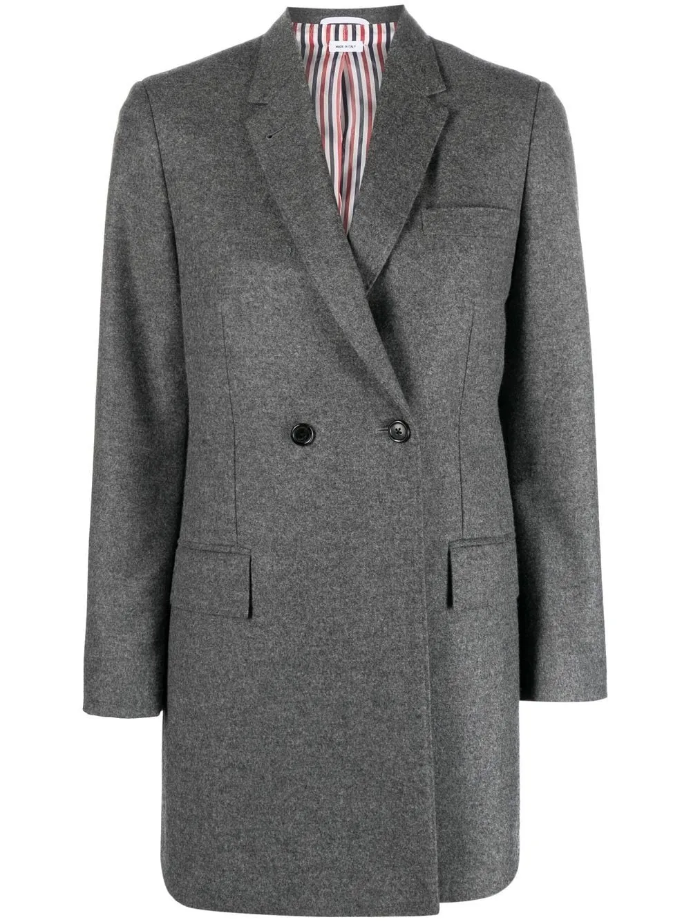 ELONGATED LONG SLEEVE DOUBLE BREASTED SPORTCOAT IN WOOL FLANNEL sold by Lord & Taylor