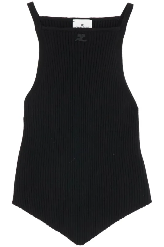 POINTY RIBBED KNIT TANK TOP sold by Lord & Taylor