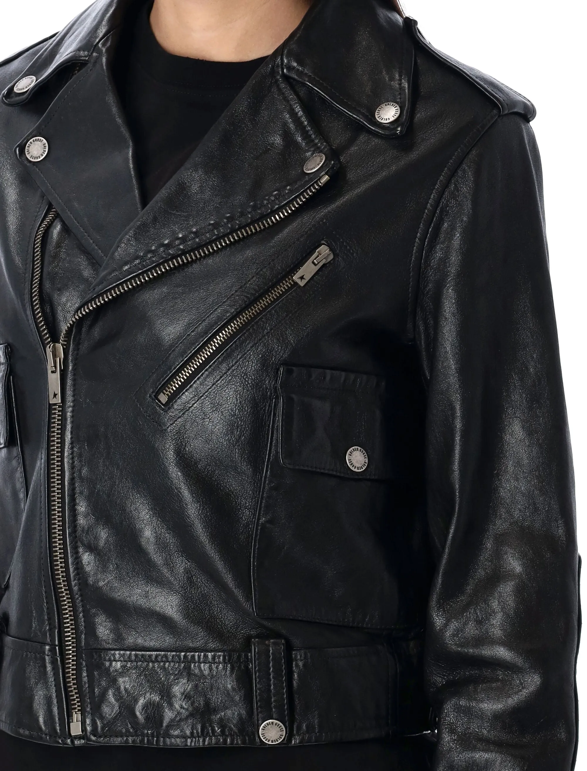 NEVADA LEATHER BIKER JACKET sold by Lord & Taylor product image thumbnail 3
