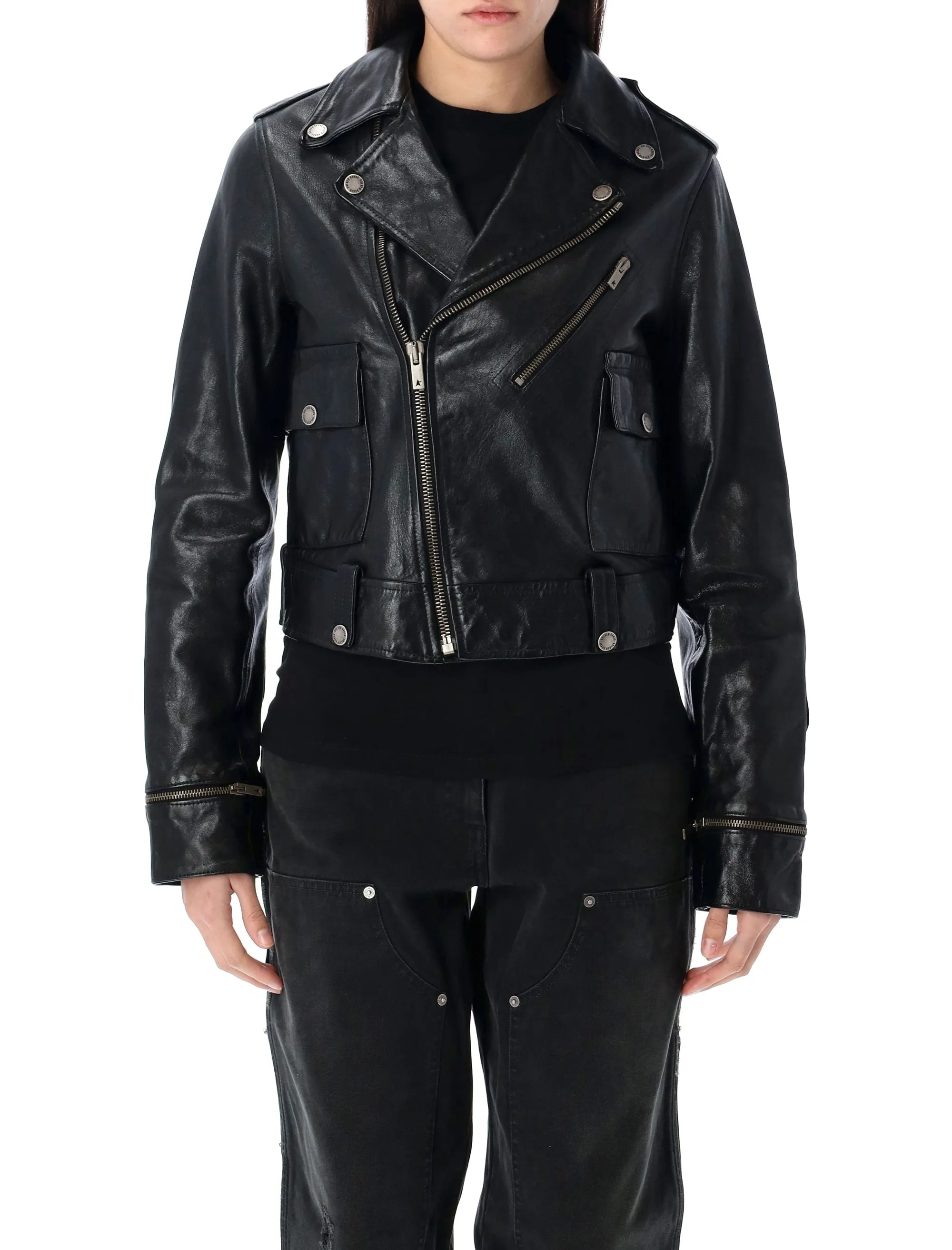NEVADA LEATHER BIKER JACKET sold by Lord & Taylor