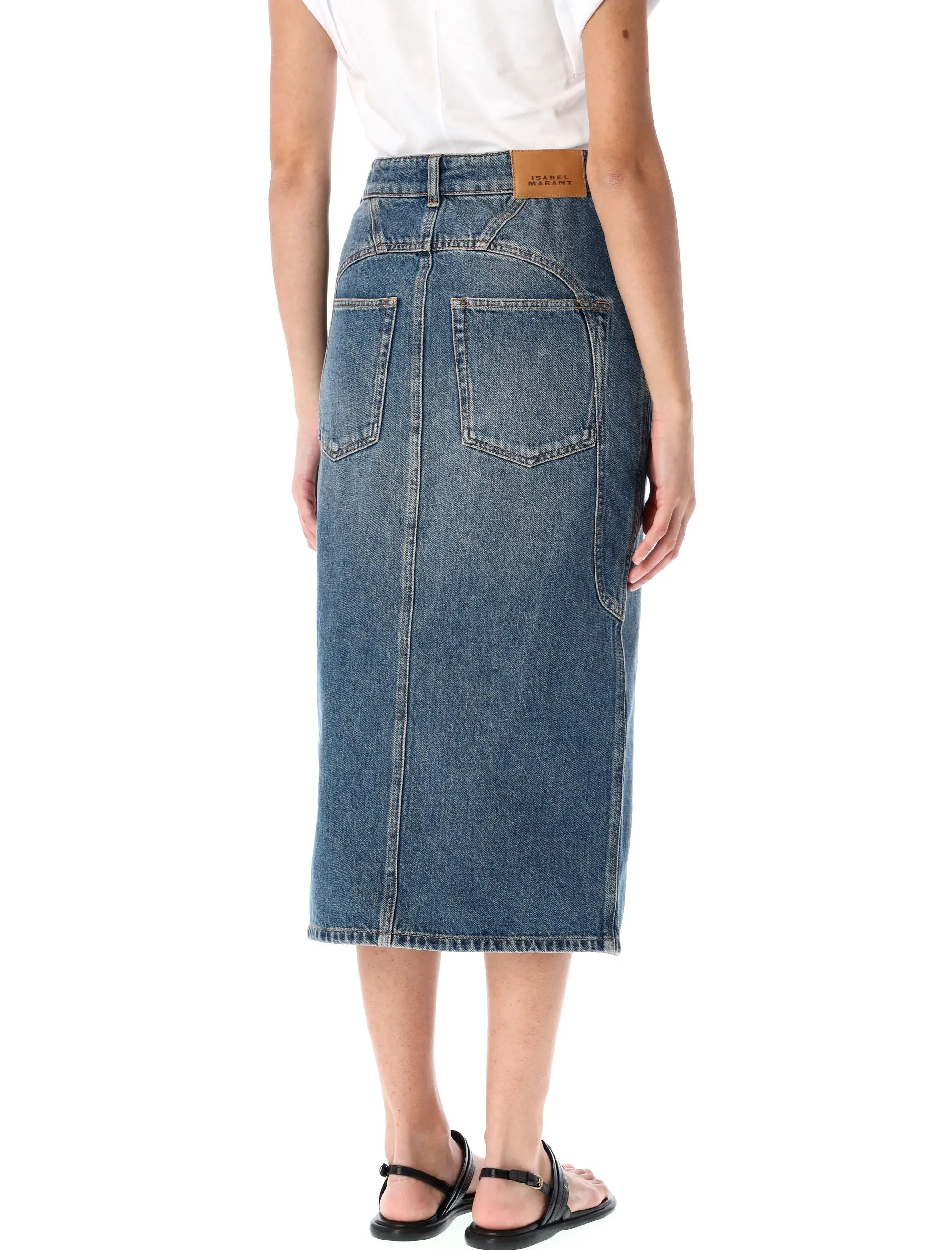 BRITT DENIM MIDI SKIRT sold by Lord & Taylor product image thumbnail 2