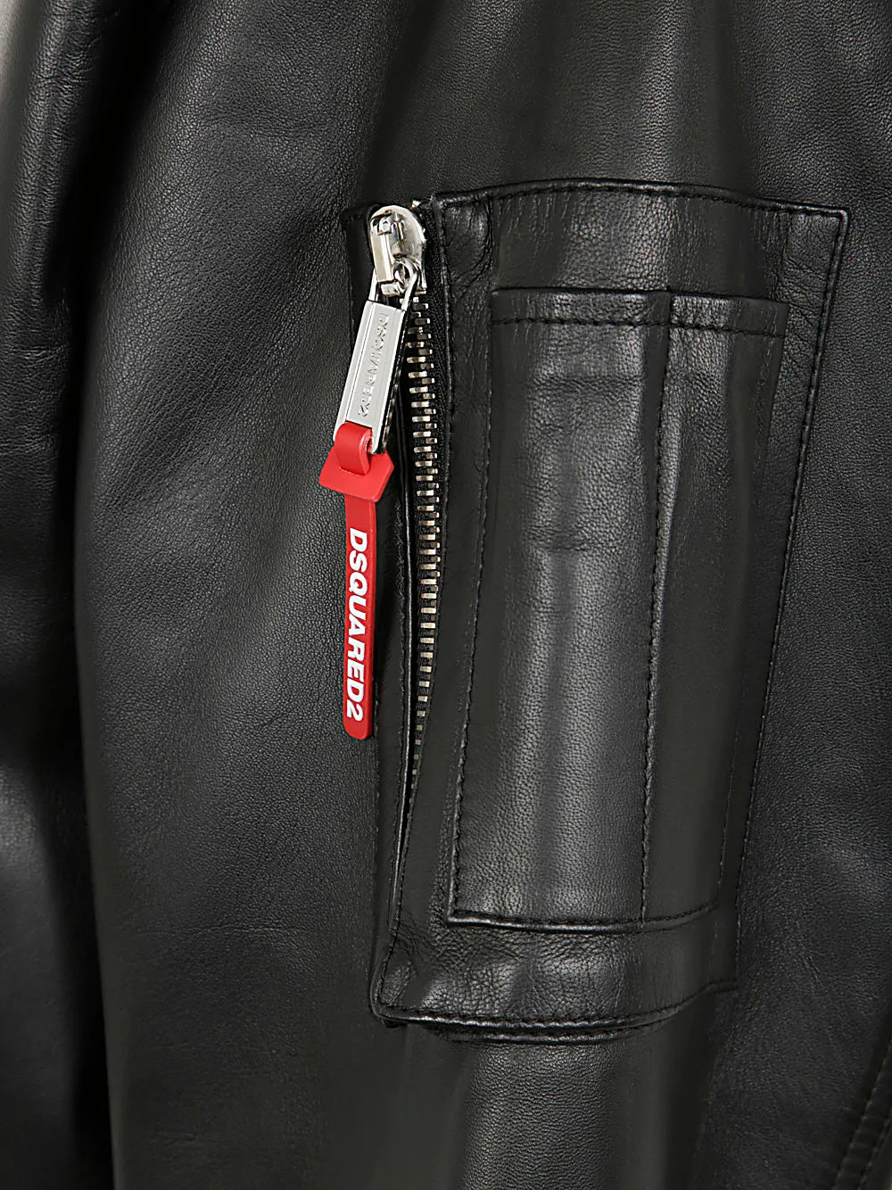 LEATHER OVERSIZE BOMBER sold by Lord & Taylor product image thumbnail 5