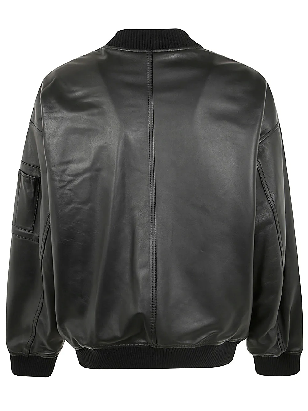 LEATHER OVERSIZE BOMBER sold by Lord & Taylor product image thumbnail 4