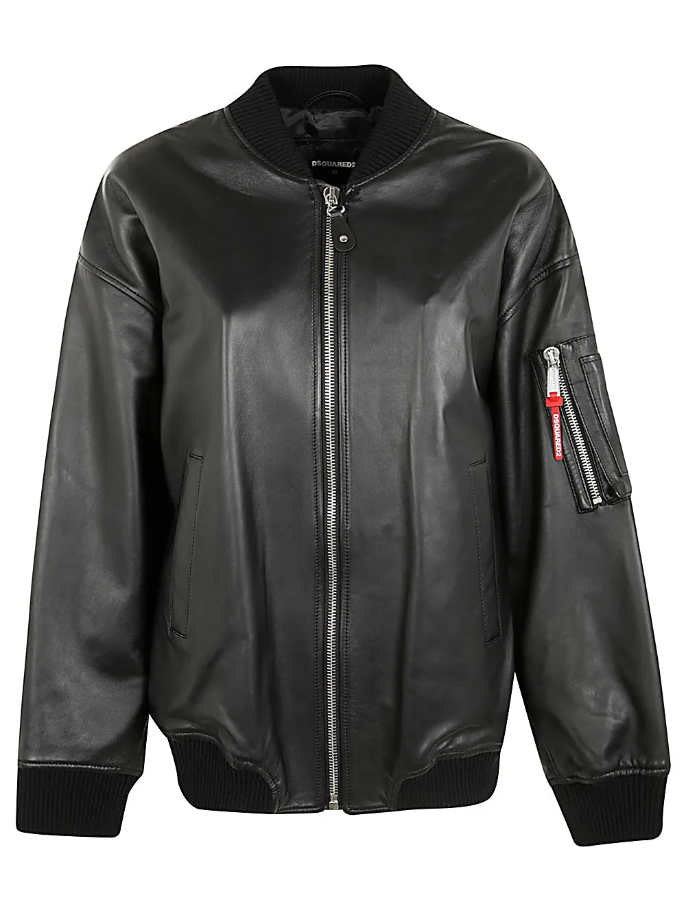 LEATHER OVERSIZE BOMBER sold by Lord & Taylor product image thumbnail 3