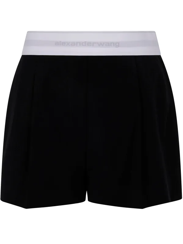 HIGH WAISTED PLEATED SHORT WITH LOGO ELASTIC sold by Lord & Taylor