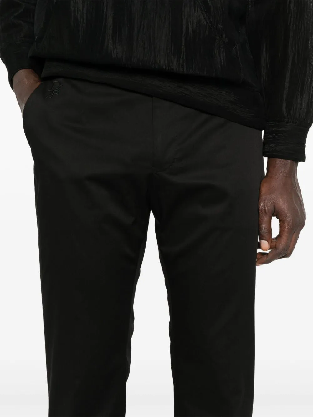 LOGO-EMBROIDERED TAPERED LEG COTTON TROUSERS sold by Lord & Taylor product image thumbnail 4