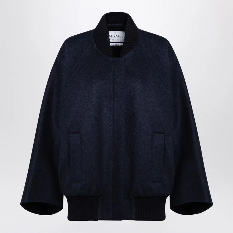 BLUE CASHMERE CAPE BOMBER JACKET sold by Lord & Taylor
