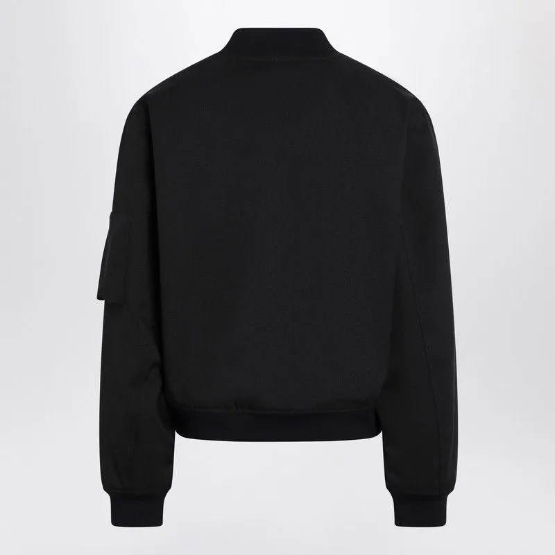 DARK BLUE ZIPPED BOMBER JACKET sold by Lord & Taylor product image thumbnail 2