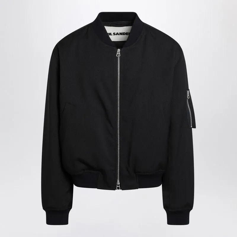 DARK BLUE ZIPPED BOMBER JACKET sold by Lord & Taylor