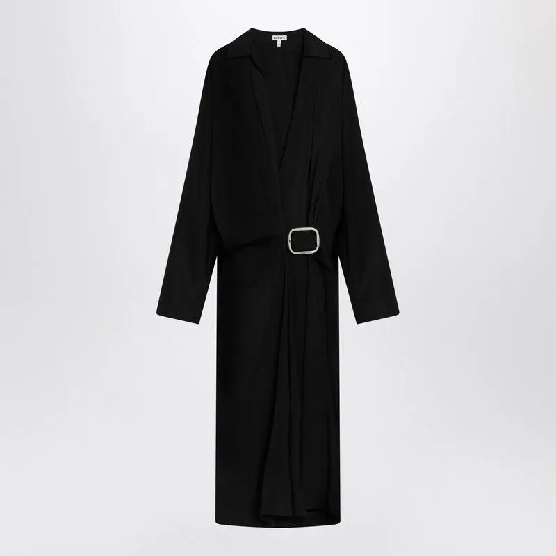 BLACK VISCOSE BELTED DRESS sold by Lord & Taylor