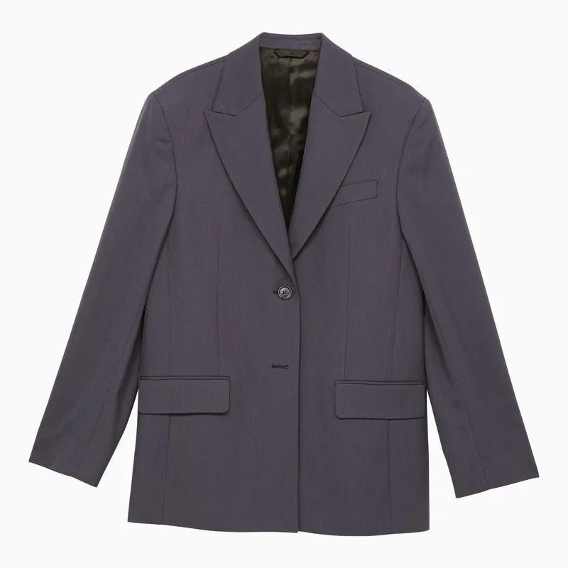 BLUE SINGLE-BREASTED JACKET IN WOOL BLEND sold by Lord & Taylor