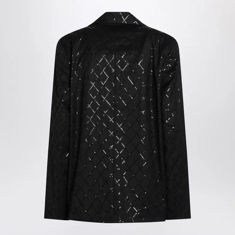BLACK OVERSIZE BLAZER WITH SEQUINS sold by Lord & Taylor product image thumbnail 2