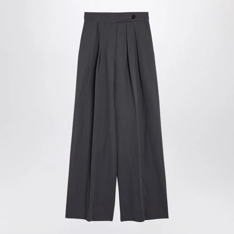 TAUPE WOOL-BLEND WIDE TROUSERS sold by Lord & Taylor