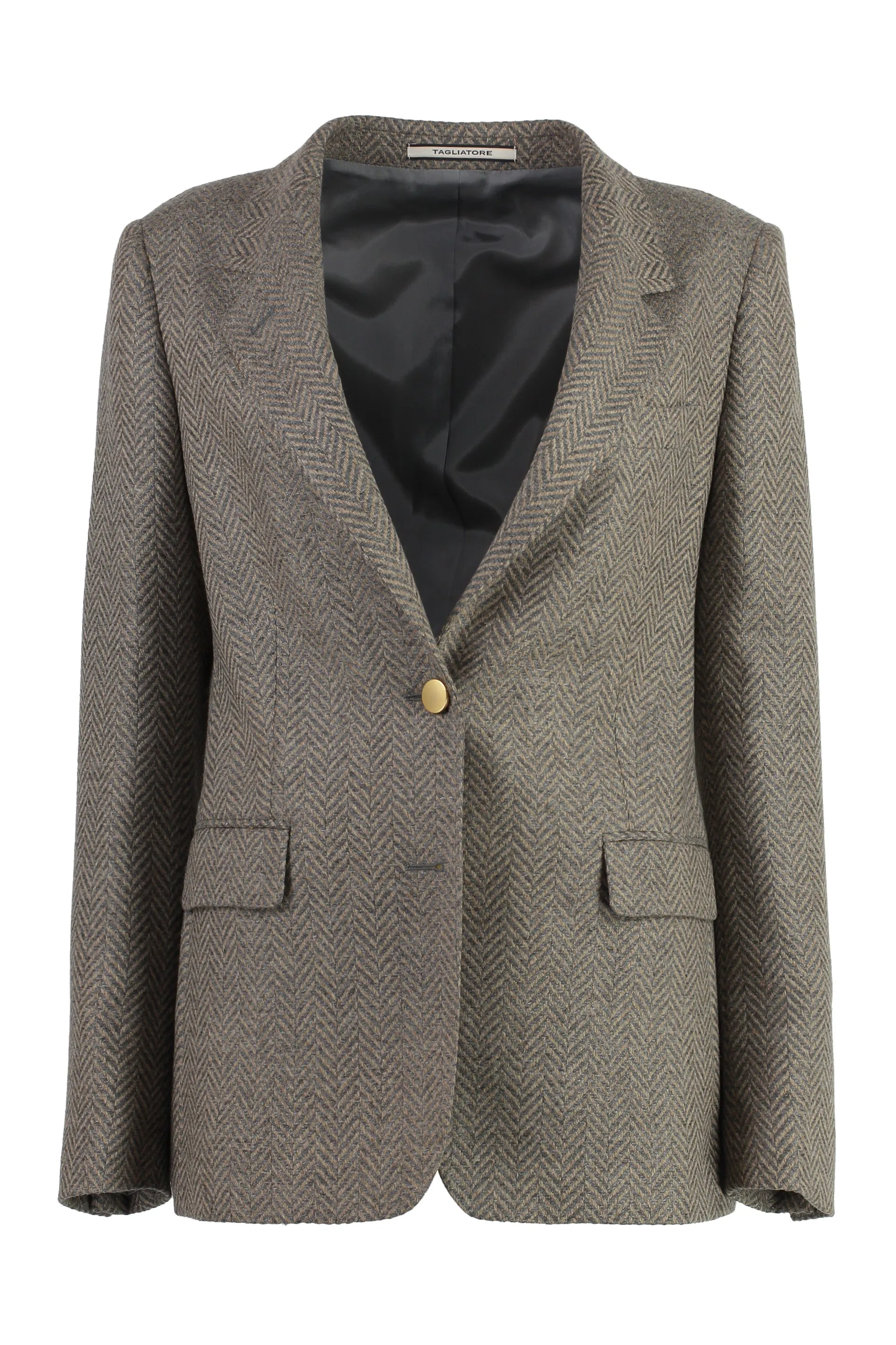 SINGLE-BREASTED VIRGIN WOOL JACKET sold by Lord & Taylor