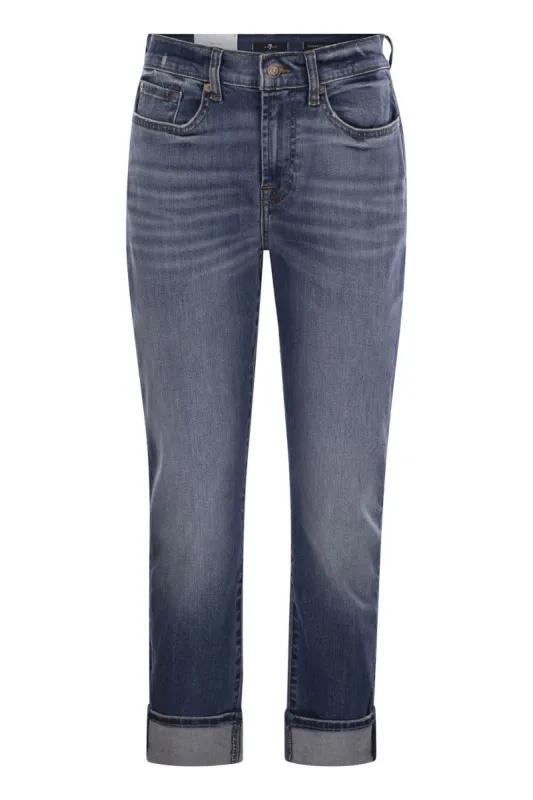 RELAXED SKINNY GROOVY - MEDIUM WAIST BOYFRIEND JEANS sold by Lord & Taylor