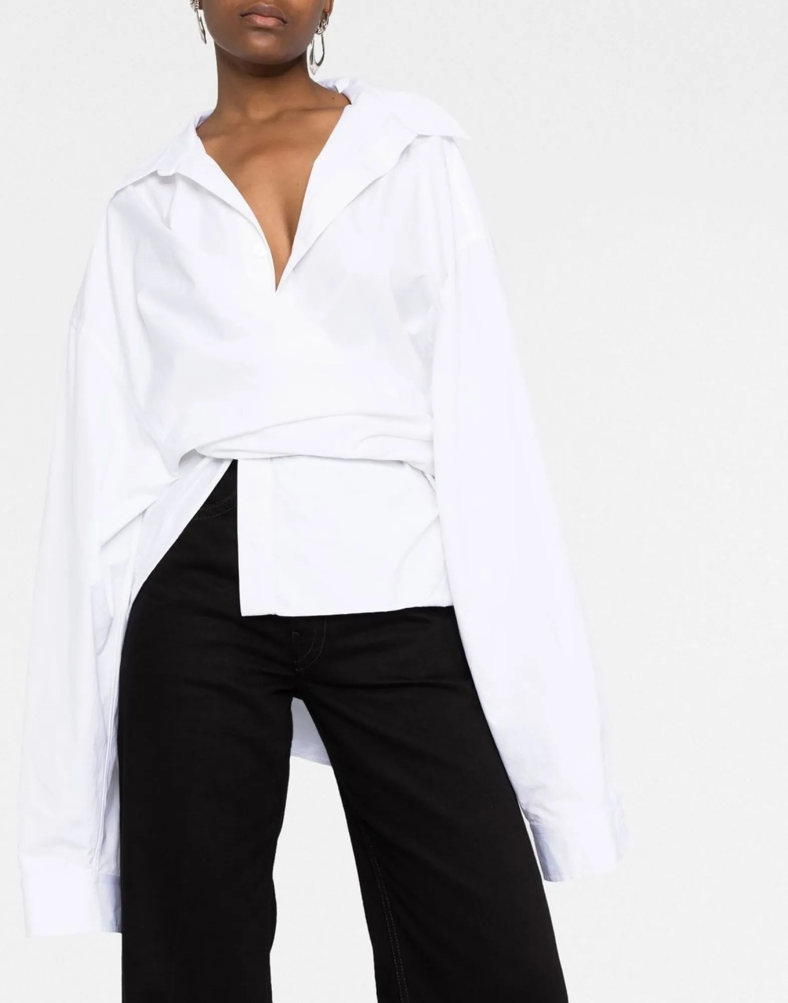 OVERSIZED WRAP SHIRT sold by Lord & Taylor product image thumbnail 5