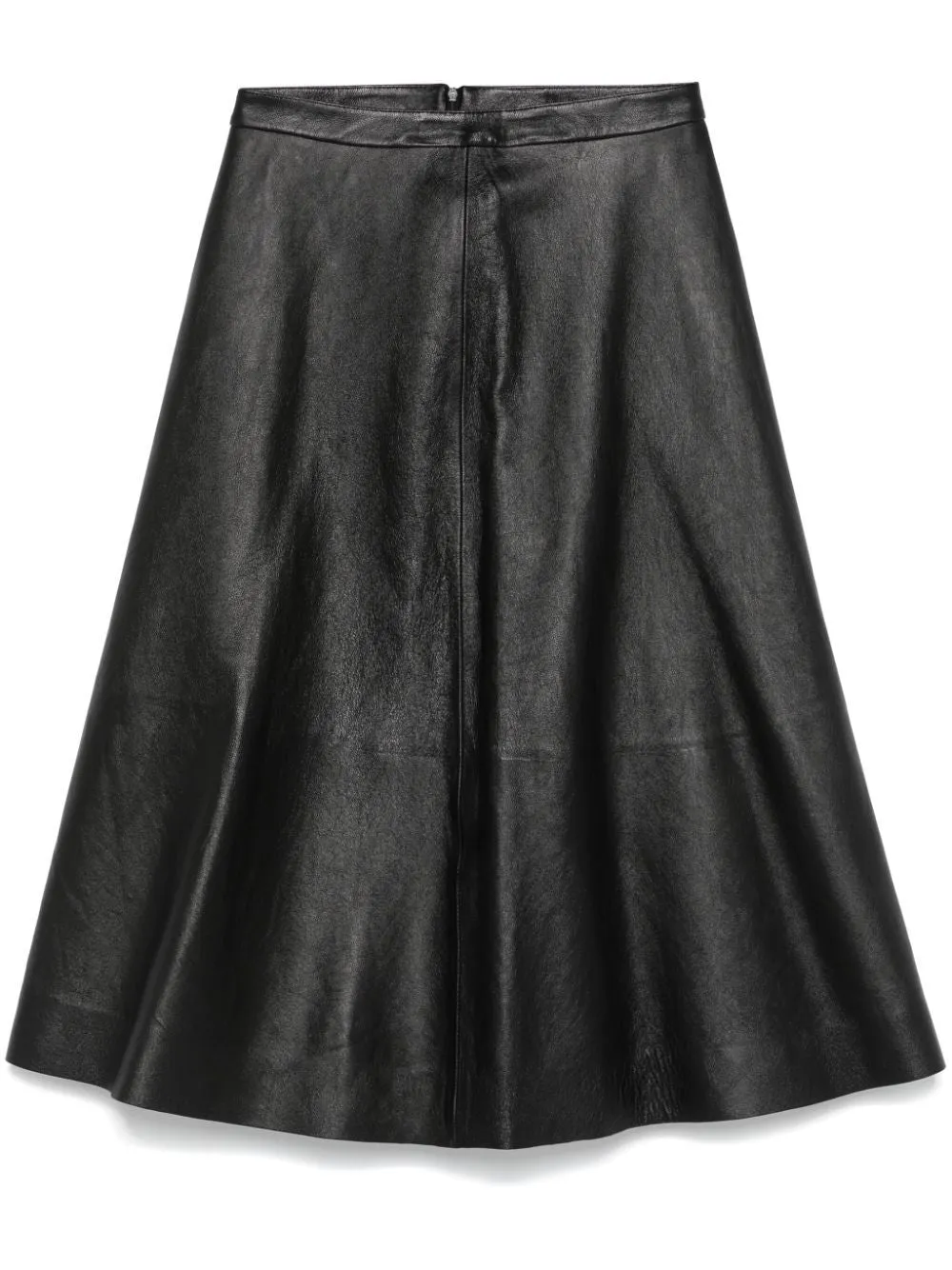 BLACK LEATHER FLARED SKIRT sold by Lord & Taylor