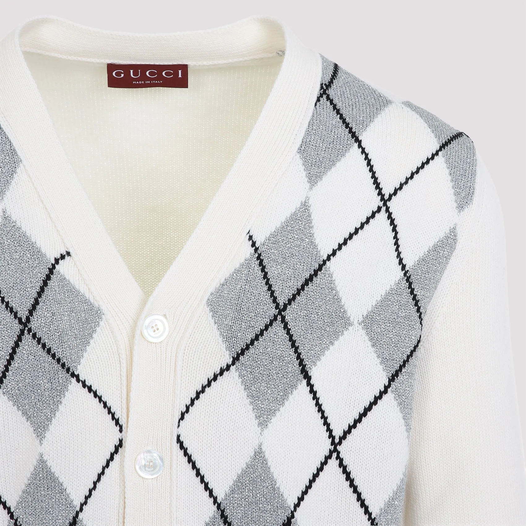 ARGYLE LUREX CARDIGAN sold by Lord & Taylor product image thumbnail 5