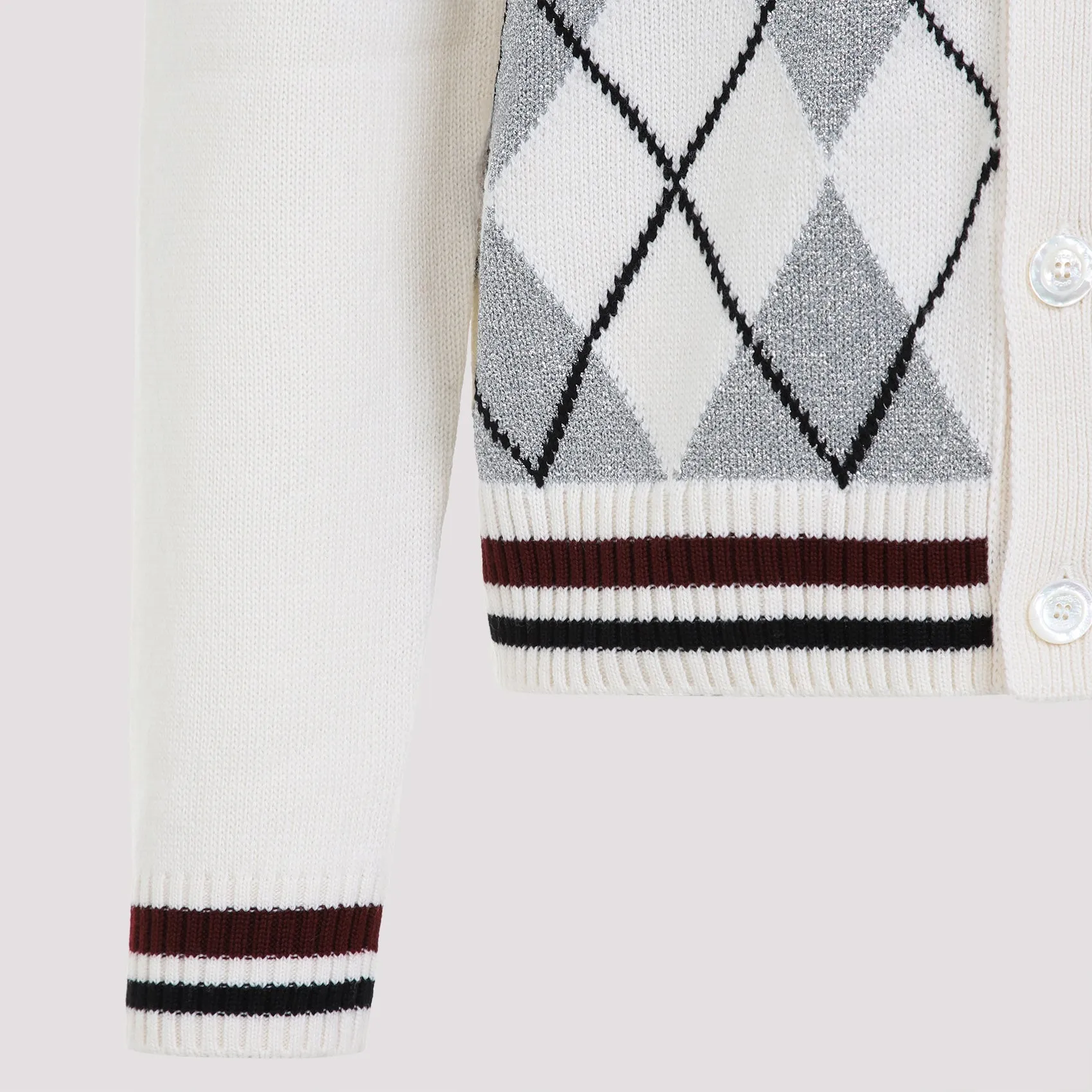 ARGYLE LUREX CARDIGAN sold by Lord & Taylor product image thumbnail 4