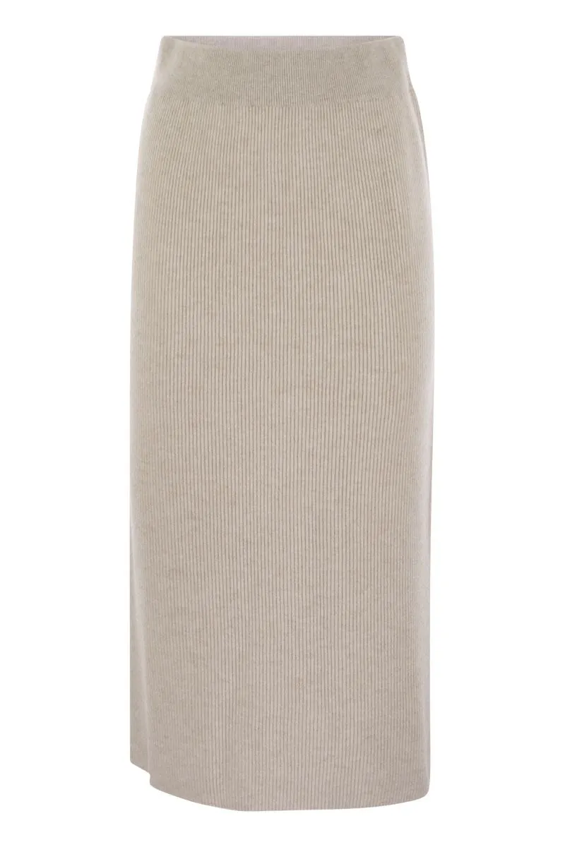 CASHMERE AND SILK RIBBED SKIRT sold by Lord & Taylor