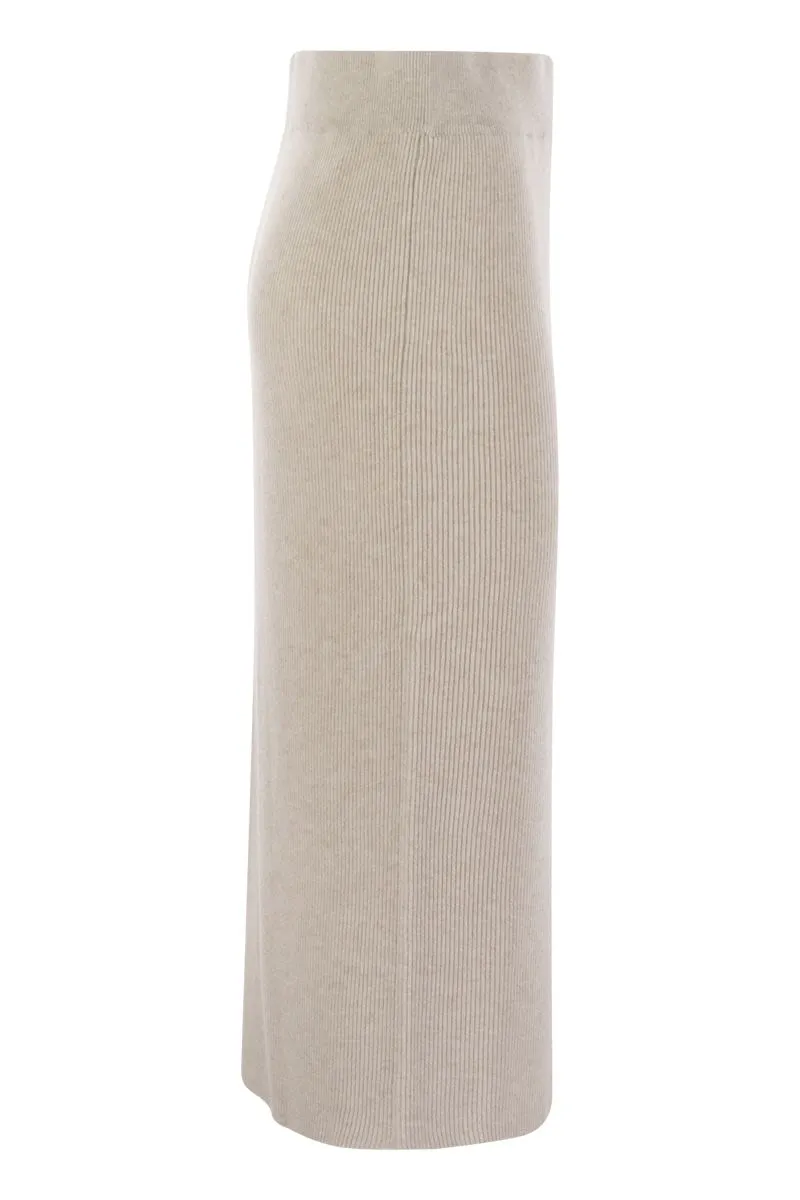 CASHMERE AND SILK RIBBED SKIRT sold by Lord & Taylor product image thumbnail 3