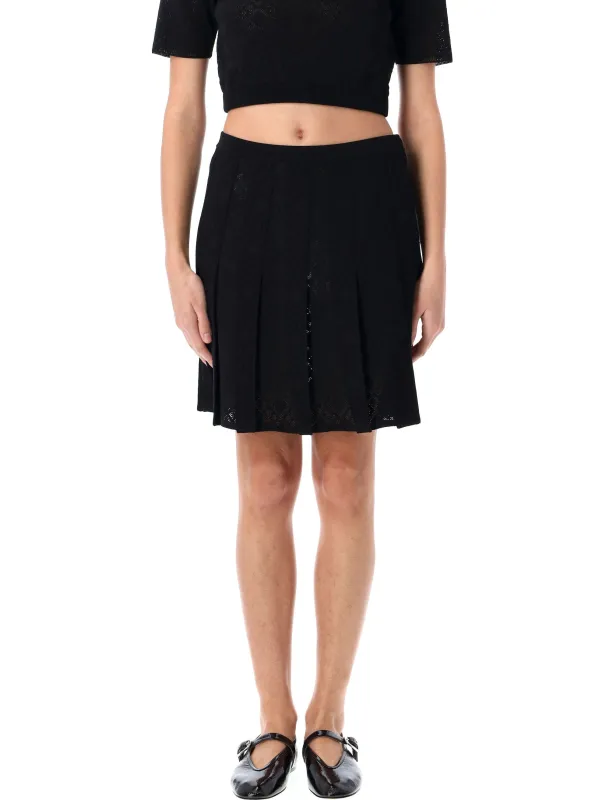 PLEATED SKIRT IN MONOGRAM 72 JACQUARD sold by Lord & Taylor