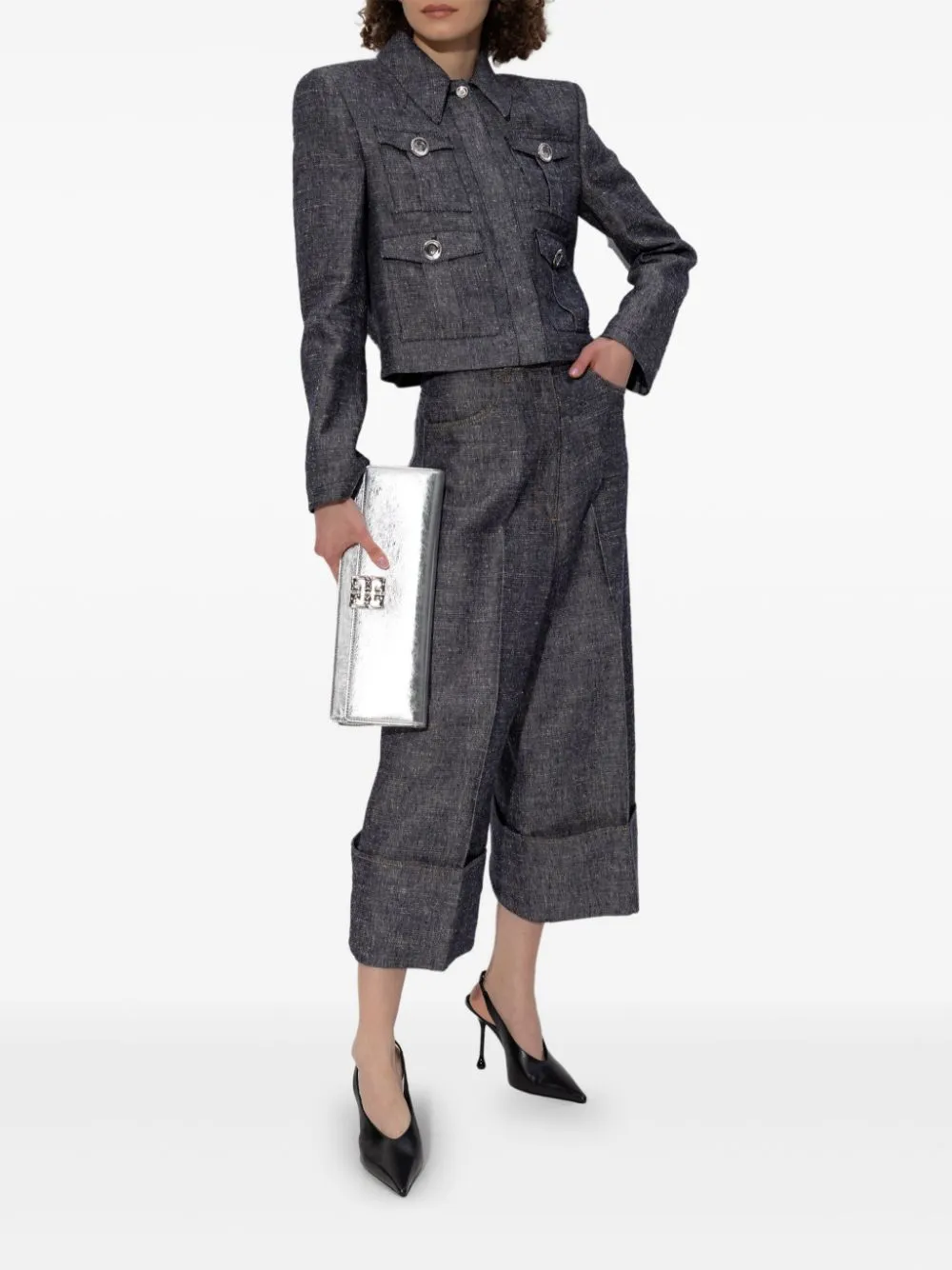 SHORT DENIM JACKET WITH 4 POCKETS sold by Lord & Taylor product image thumbnail 2