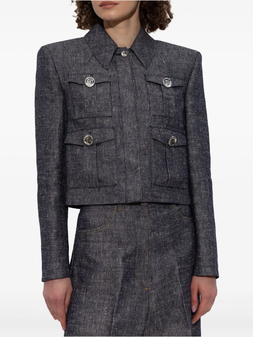 SHORT DENIM JACKET WITH 4 POCKETS sold by Lord & Taylor product image thumbnail 3
