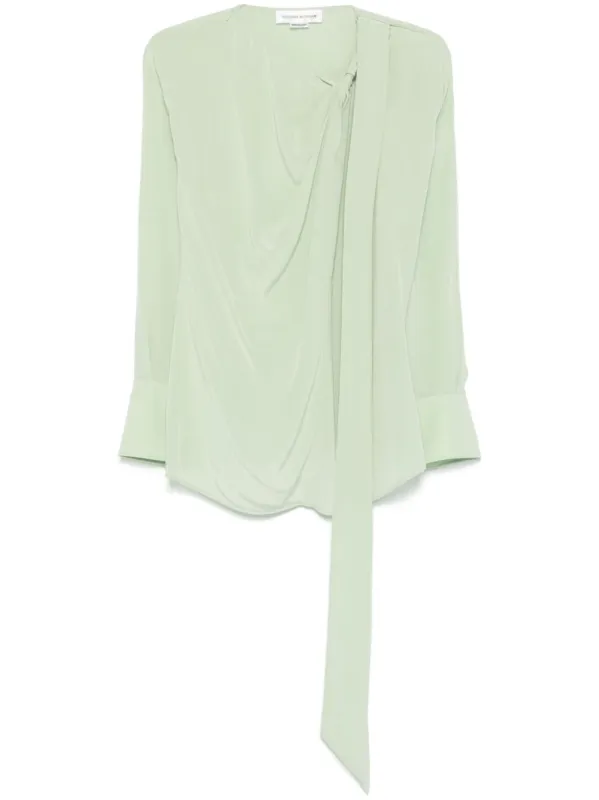 GREEN KNOT NECK BLOUSE sold by Lord & Taylor