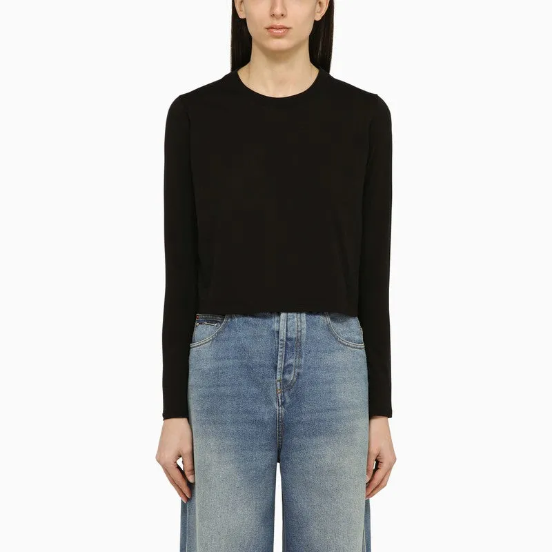BLACK COTTON CREW-NECK T-SHIRT sold by Lord & Taylor