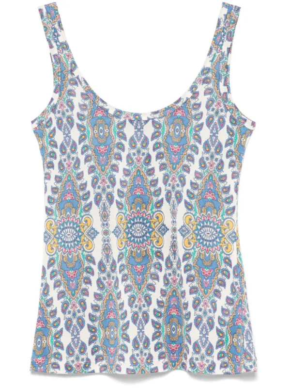 NATURAL TANK TOP AMEBAS PRINT sold by Lord & Taylor