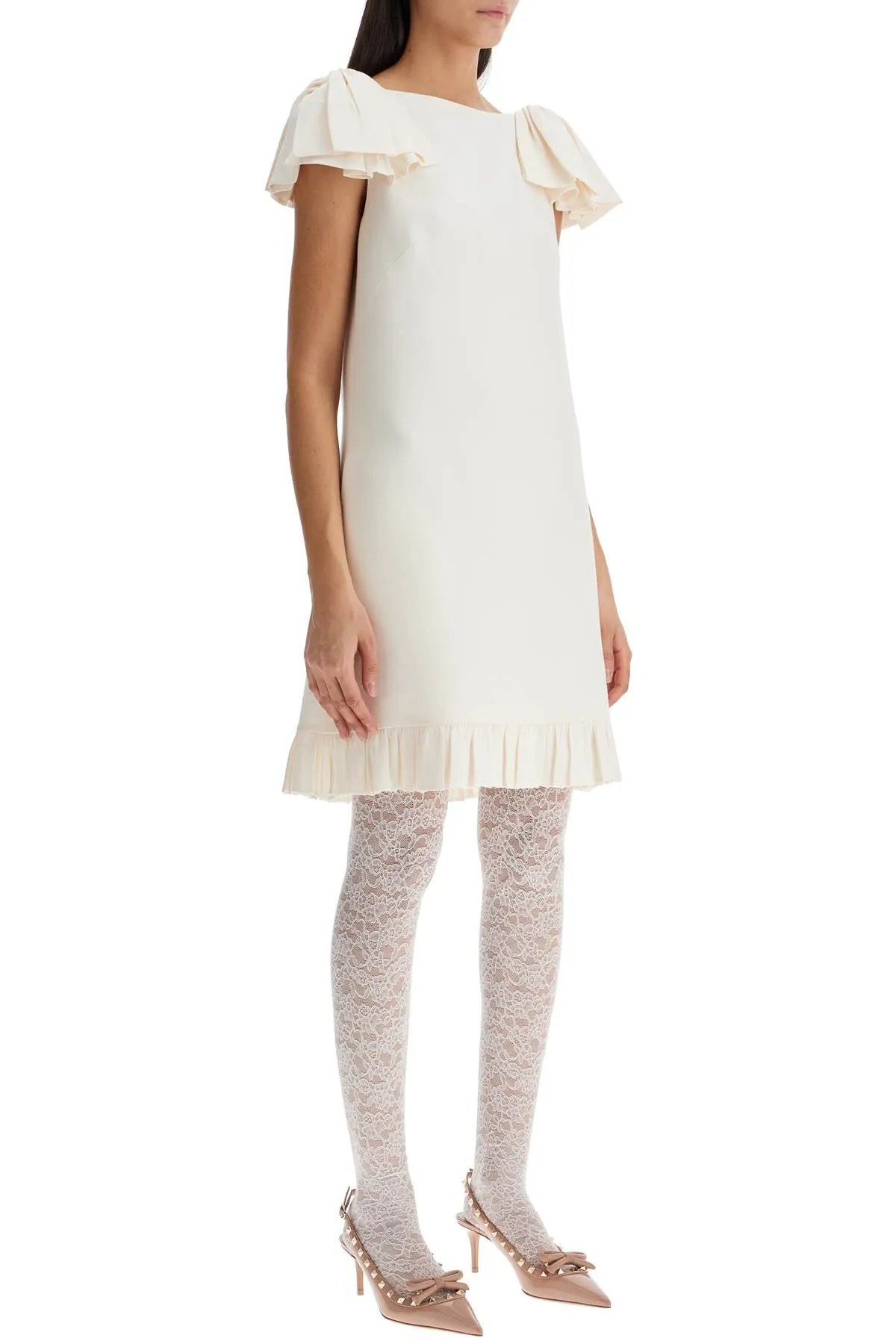 NATURAL CREPE DRESS WITH PLEATED HEM sold by Lord & Taylor product image thumbnail 2