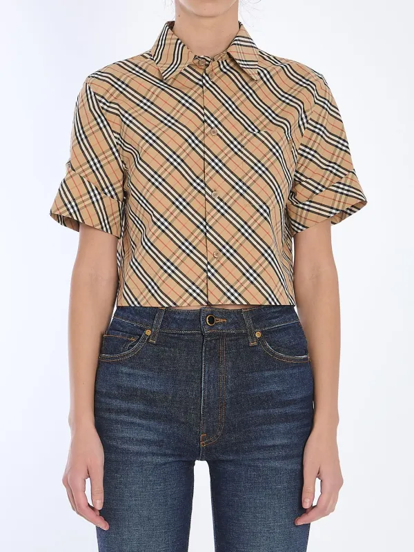 CHECK CROPPED SHIRT sold by Lord & Taylor