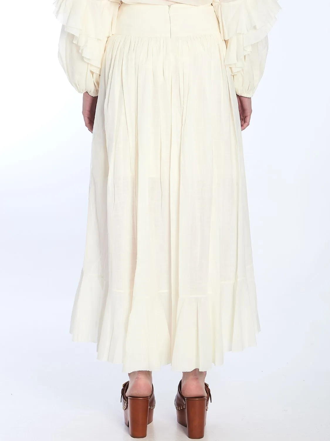IVORY MAXI SKIRT sold by Lord & Taylor product image thumbnail 4