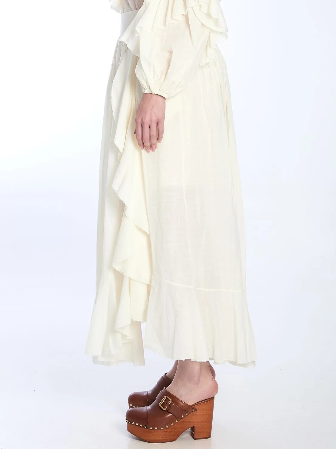 IVORY MAXI SKIRT sold by Lord & Taylor product image thumbnail 3