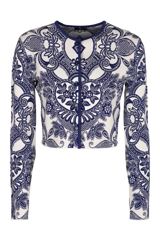 JACQUARD KNIT CARDIGAN sold by Lord & Taylor
