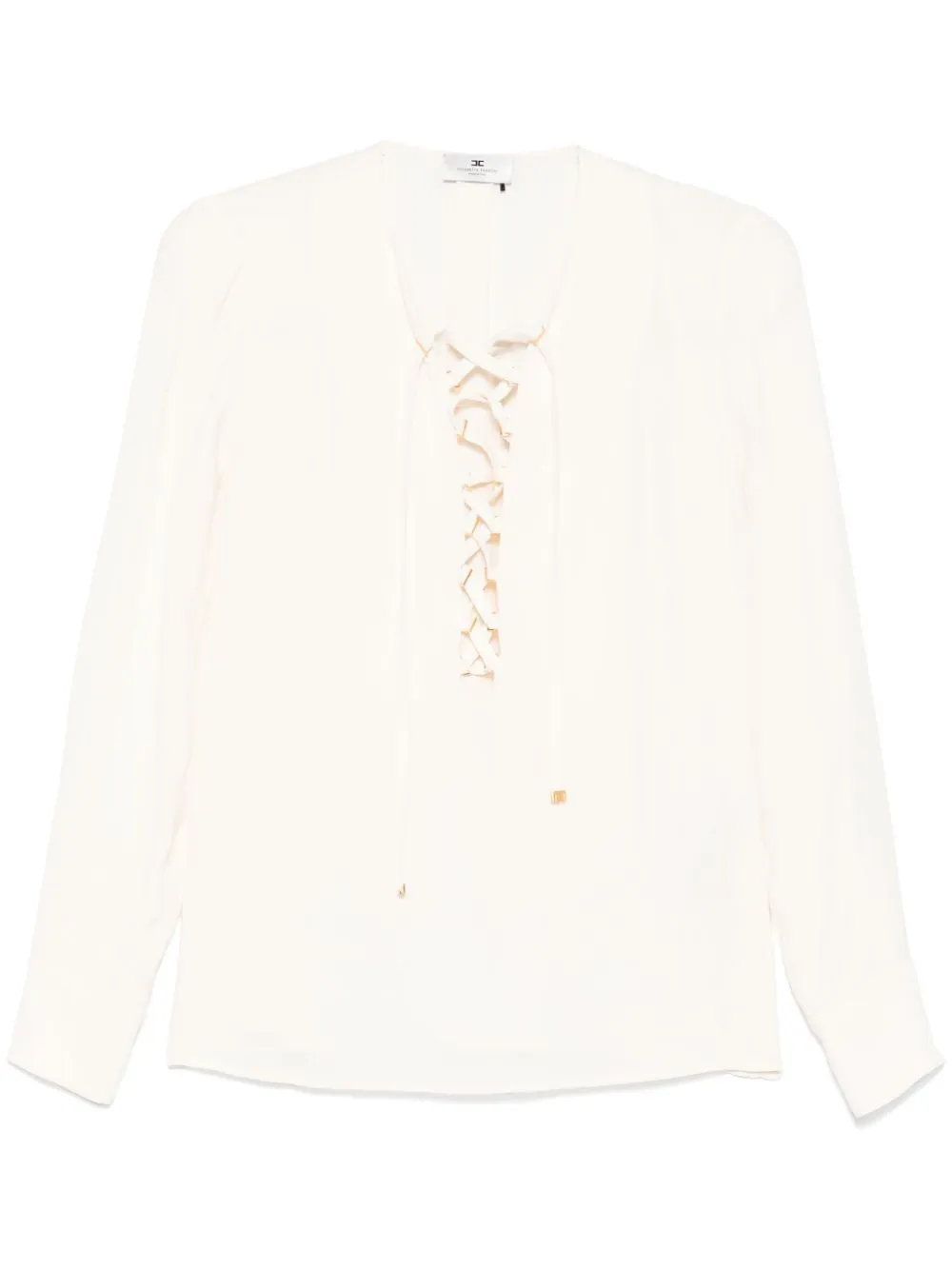 LACE UP GEORGETTE BLOUSE sold by Lord & Taylor