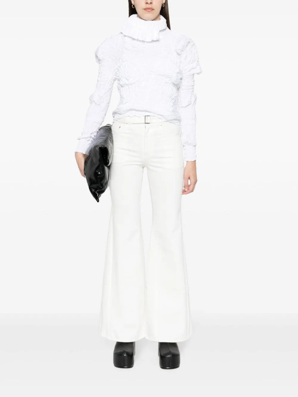 DENIM FLARED JEANS sold by Lord & Taylor product image thumbnail 3