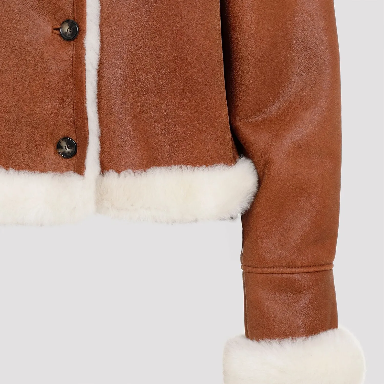 SHEARLING LEATHER JACKET sold by Lord & Taylor product image thumbnail 4