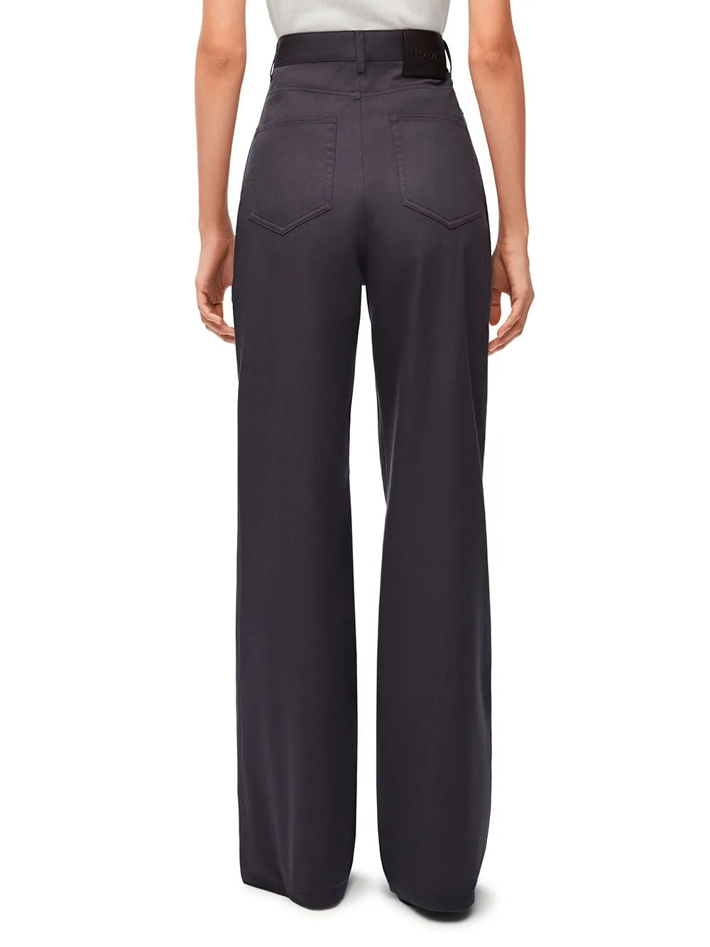 HIGH-WAISTED COTTON TROUSERS sold by Lord & Taylor product image thumbnail 3