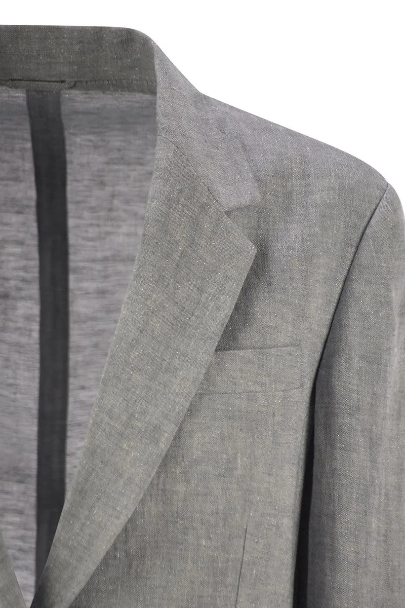 SPARKLING LINEN CANVAS JACKET WITH JEWELLERY sold by Lord & Taylor product image thumbnail 4