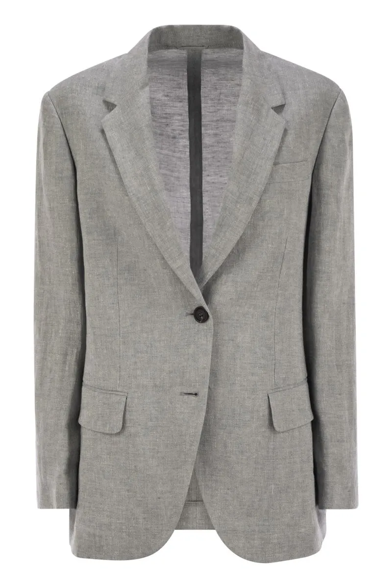 SPARKLING LINEN CANVAS JACKET WITH JEWELLERY sold by Lord & Taylor