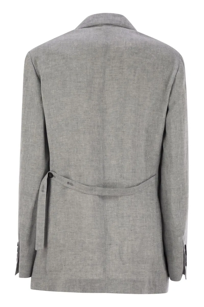 SPARKLING LINEN CANVAS JACKET WITH JEWELLERY sold by Lord & Taylor product image thumbnail 2