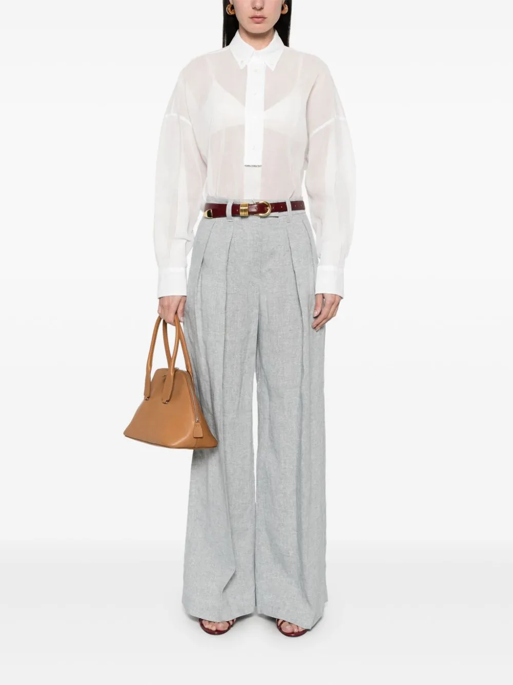 SARTORIAL WIDE TROUSERS IN SPARKLING LINEN CANVAS sold by Lord & Taylor product image thumbnail 5