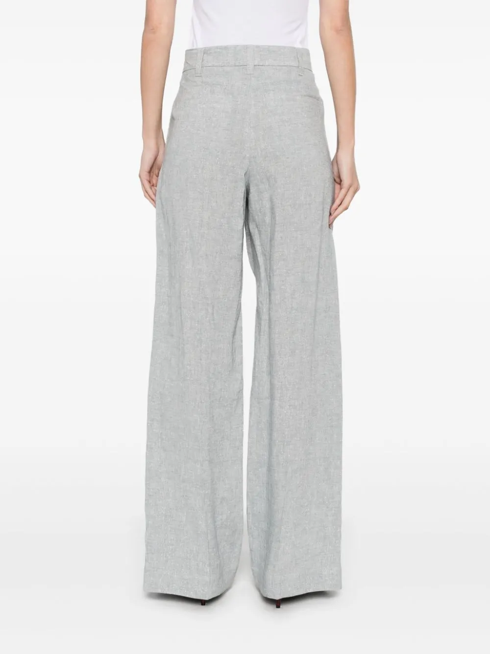 SARTORIAL WIDE TROUSERS IN SPARKLING LINEN CANVAS sold by Lord & Taylor product image thumbnail 4